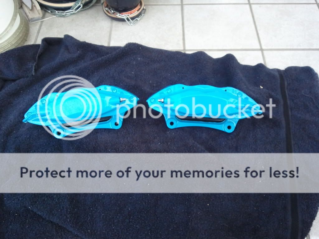 Brakes in blue........Grabber Blue Brembo calipers The Mustang Source